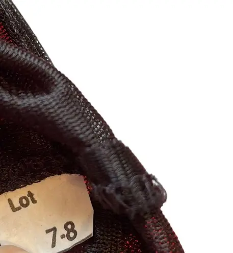 Vintage 90s Black Sheer Silky Satin Goth Grunge Lingerie Intimates Midi Dress Size 8