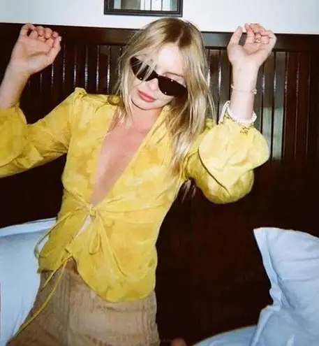 Realisation Par 💕💕 The Stevie Top ~ Sunflower Yellow Print XS