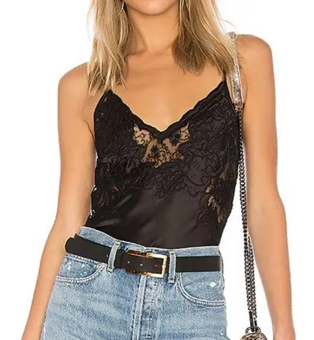 Majorelle black lace Carina tank