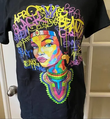 None Black pride African Queen short sleeved shirt with words of affirmation medium