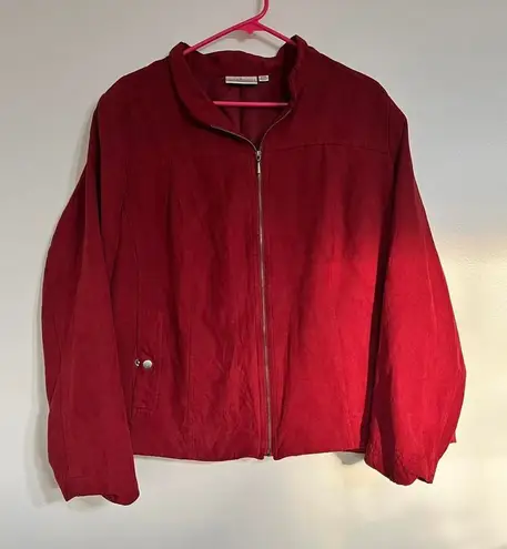 Studio Works Women's Faux Suede Full Zip Jacket Coat Size 22W