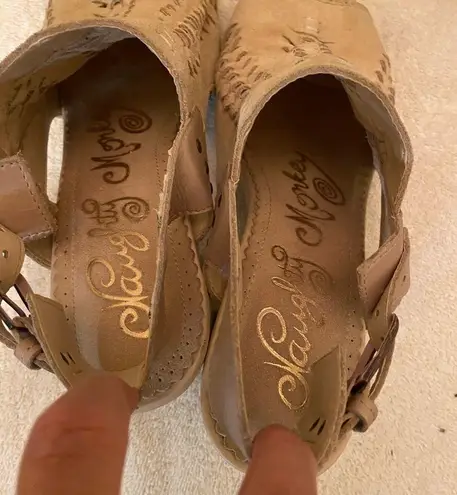 Naughty Monkey Tan leather sandal size9