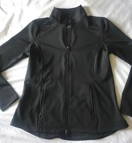 J. McLaughlin Black Zip Up Althletic Jacket