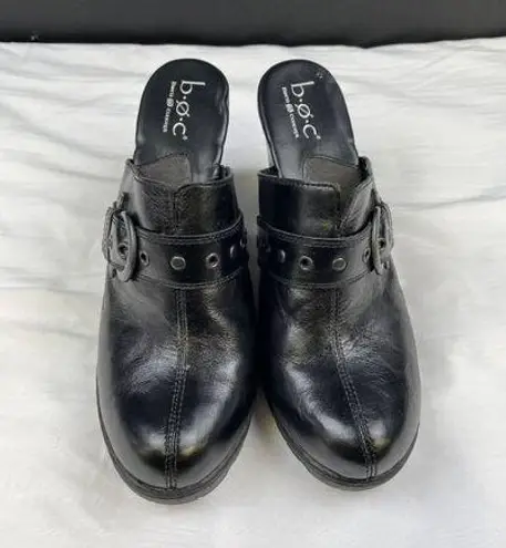 BOC Born Concepts Women's Black Shoes/Slide on Clogs Heel 3.75" Sz 8 SKU 3411