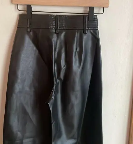 Wilfred Funk Pant in Black Faux Leather