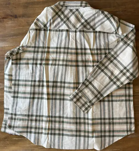 Weatherproof Vintage Button-Up Classic-Fit Lightweight Plaid Flannel Shirt Sz XL