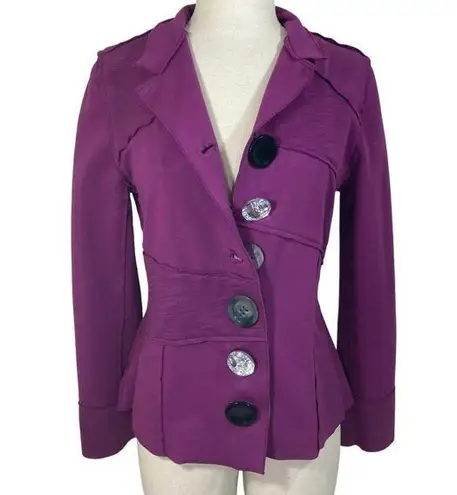 Neon Buddha Merritt Patchwork Jacket, ladies petite small magenta purple