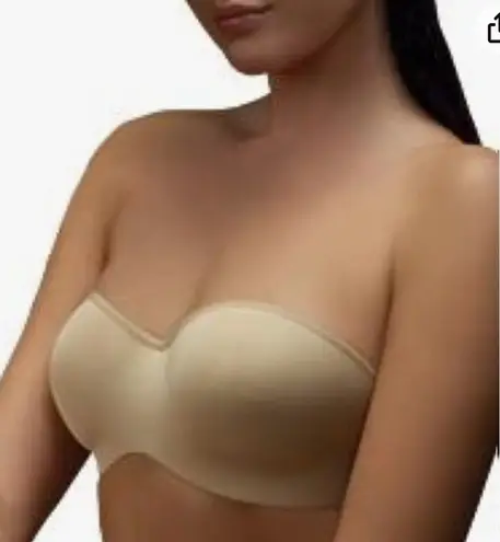 Le Mystere Size 38E Renaissance Dream Strapless Bra Nude Tan