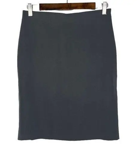 Ann Taylor  Gray Silk Pencil Knee Length Skirt 2