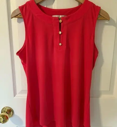 Jones Studio Sleeveless Pink Scoop Neck Blouse in M