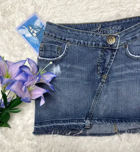 Bebe Y2k  jean denim mini skirt