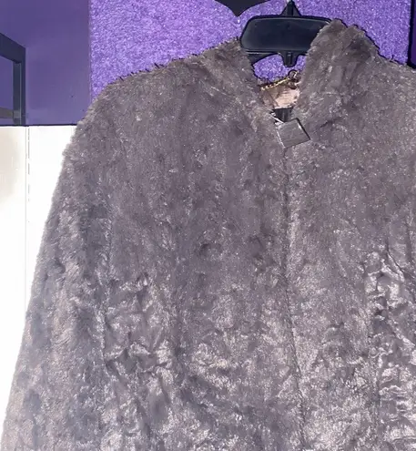 Dennis Basso Dennis by  Faux Mink Fur Jacket Grey Size XS