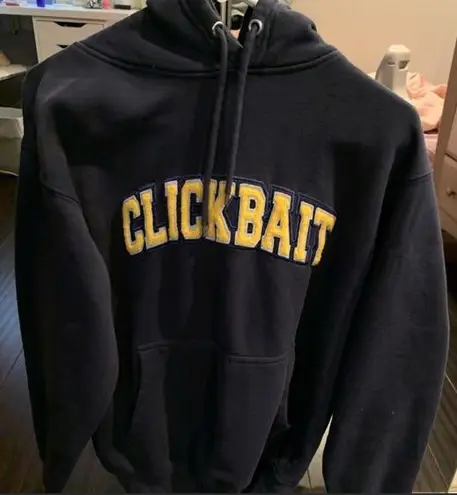 David Dobrik Navy and Yellow Clickbait hoodie Multiple 45 18 Off Retail From sydney