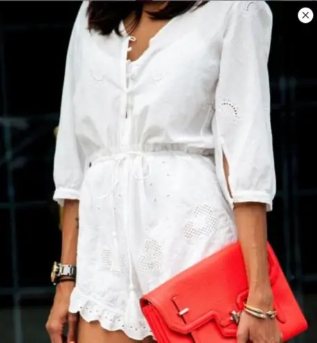 SPELL Casablanca Playsuit MINI ROMPER in White SZ S