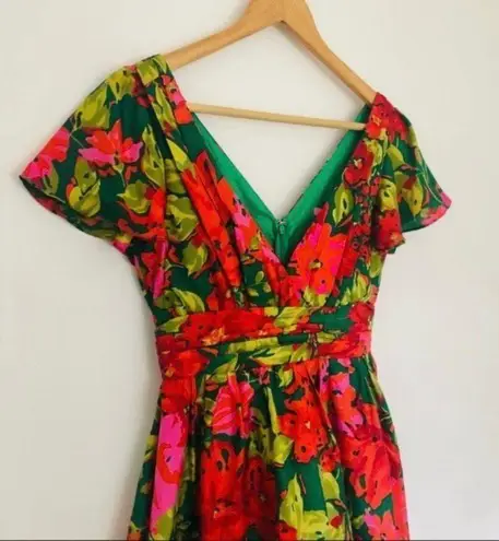 Minuet Floral Silk Organza Mini Dress Prom Homecoming Barbiecore Valentines