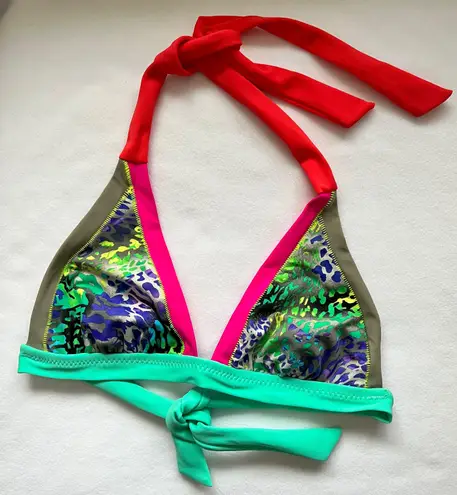 ABS Allen Schwartz Cheetah Colorful Bikini