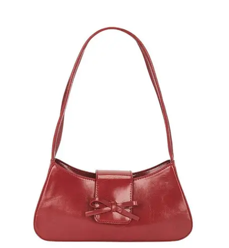 petit moments Bow Bag in Red One Size Womens Shoulder Handbag Purse