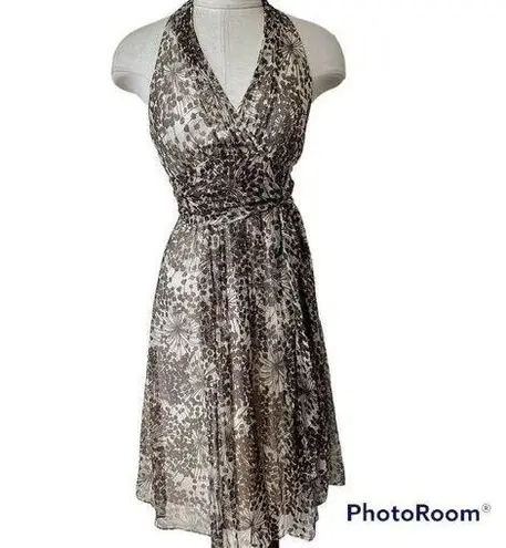 BCBG Maxazria brown halter dress Size 2