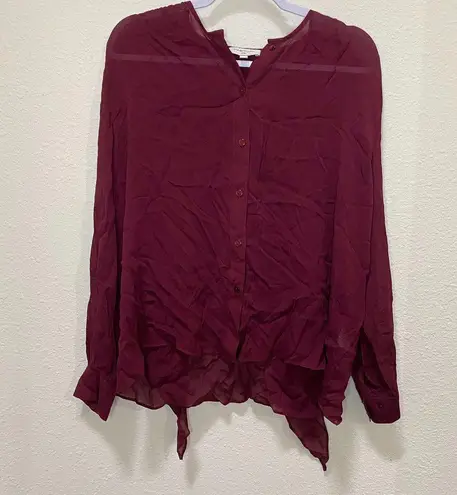 Habitual  maroon drapey layered blouse