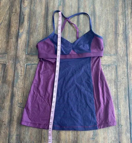 Lululemon Womens bend and flow yoga workout maroon black stripe size 4-6 - Image 3