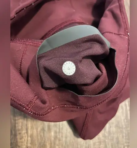 Lululemon Maroon burgundy  crop activewear leggings