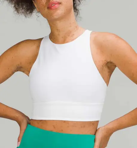 Lululemon Energy Bra High-Neck Longline Tough *Medium Support, B–D Cups White 4 - Image 1