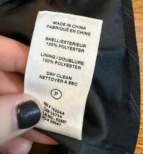 Avec Les Filles Womens XL Pin Stripe Suit Sleeveless Zip Crop Top Corporatecore