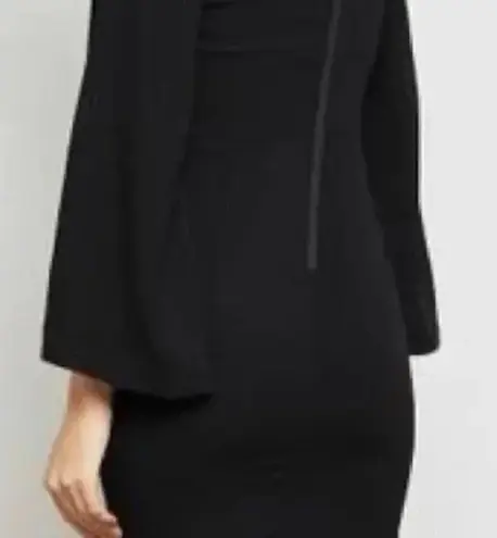 Bardot Mock-neck Cold-shoulder Cut Out Sheath Dress Size 4 XS
