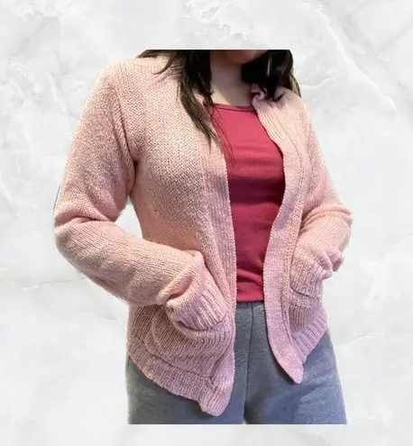 The Comfy Cute and Pastel Pink Knitted Sweater with Pockets
