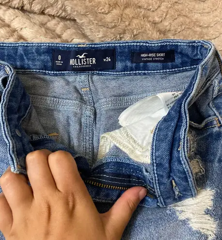 Hollister Jean Ripped Skirt