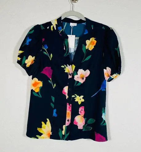 Ecru The Kidman Button Front Blouse Size Small NWT