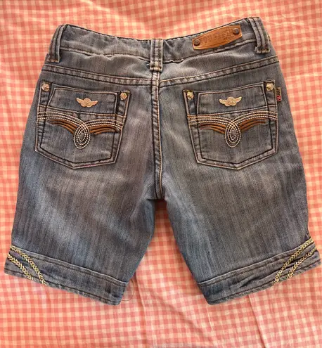 Low Waisted Y2k Denim Shorts◡̈ Blue Size XS