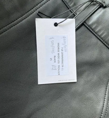 RE/DONE $1236 NWT MIDRISE WIDE LEG LEATHER *SAMPLE* JEANS SZ 25