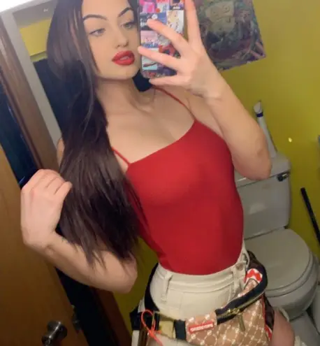 Discovery Red ribbed body suit