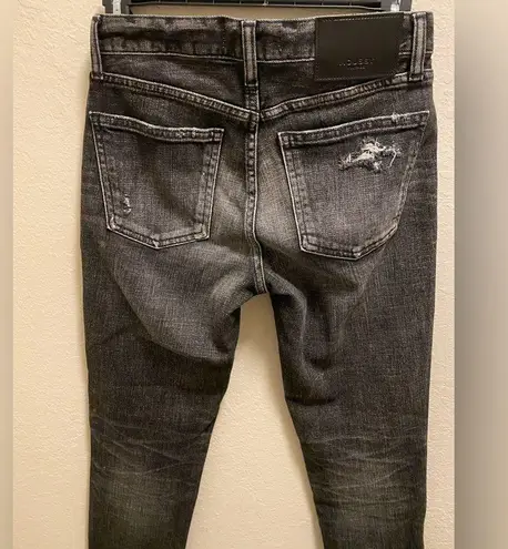 MOUSSY Vintage Faded Black Distressed Jeans Size 24