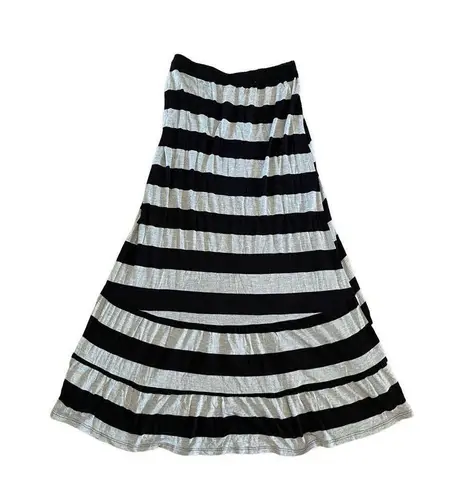 B Jewel Striped High Low Maxi Skirt Beach Summer Boho Bohemian Casual