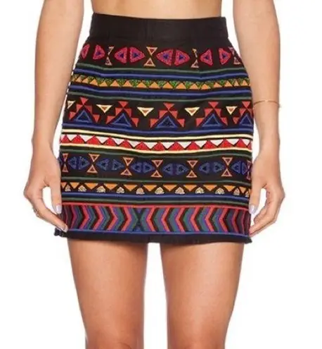 Sam Edelman  Geometric Beaded Mini Skirt