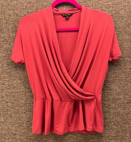 Brooks Brothers Womens Blouse Size M Career Work Event Peplum Pleated Cotton