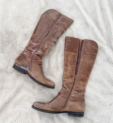 Matisse Footwear Matisse Blakey Brown Distressed Leather Knee-high Boots