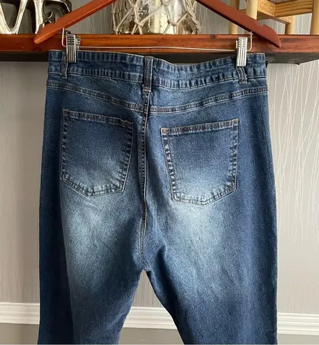 Fashion to figure distressed stretch plus size jeans women’s 18