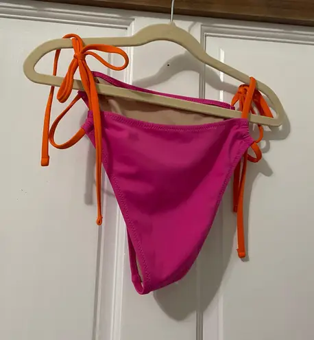 Shade & Shore  pink and orange bikini bottom size medium 