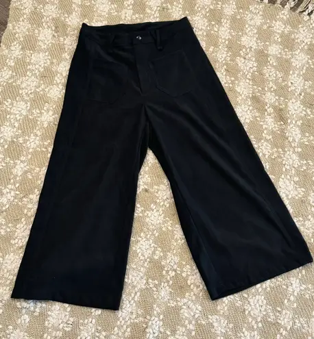 Cactus Flower Modern Wide Leg Pants for Women size 4. Black