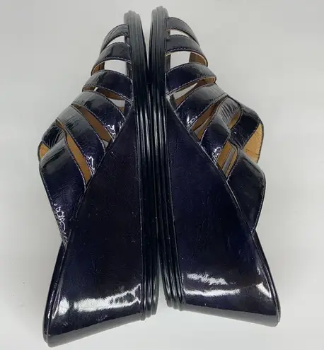 Soffit Women’s Deep Purple Open Toe Wedge Sandals Size 9M
