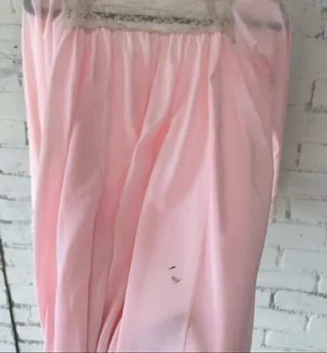 Vintage Pink Lace Lingerie Nightgown Medium Retro