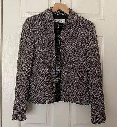 Max Mara  Wool Blend Marled Button Sweater Cardigan Blazer Jacket Size 6