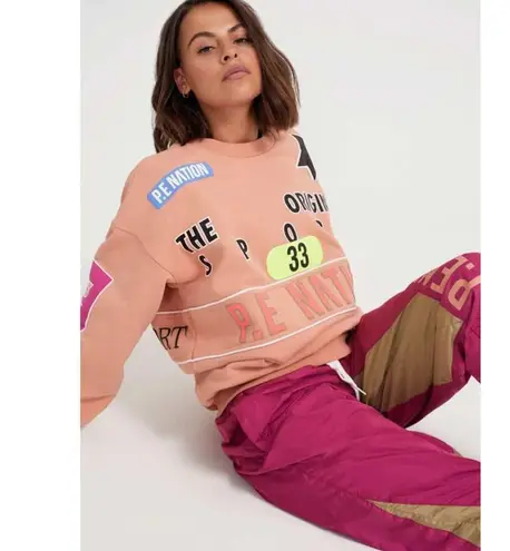 PE Nation Eastbrook Sweater in Coral Mid Orange Size M