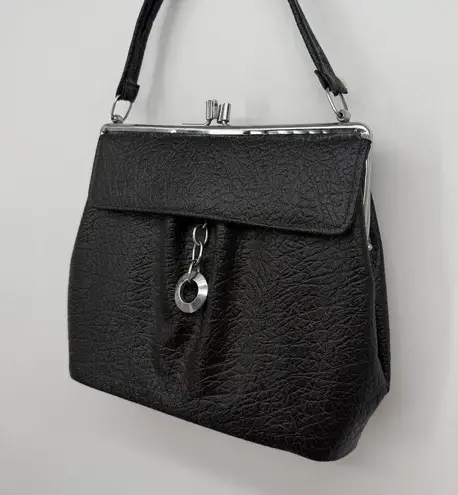 Vintage Unbranded Structured Purse Bag Evening Formal Black