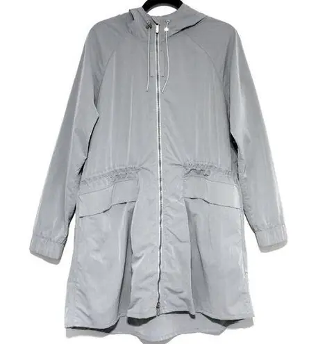 Lululemon  Rare Grey Long Windbreaker Jacket Rain Jacket Size 10