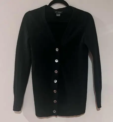 C by Bloomingdale’s Cashmere Black Cardigan Sweater