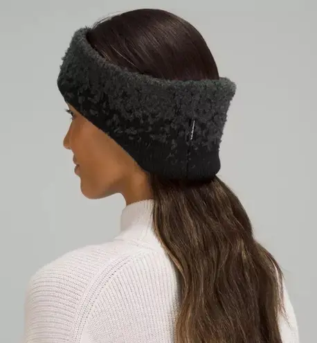Lululemon Ombre Knit Textured Ear Warmer NWT ONE SIZE (Black Grey)